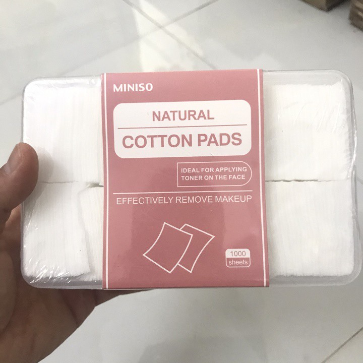 Bông Tẩy Trang Miniso Nhật Bản Hộp 1000 Miếng