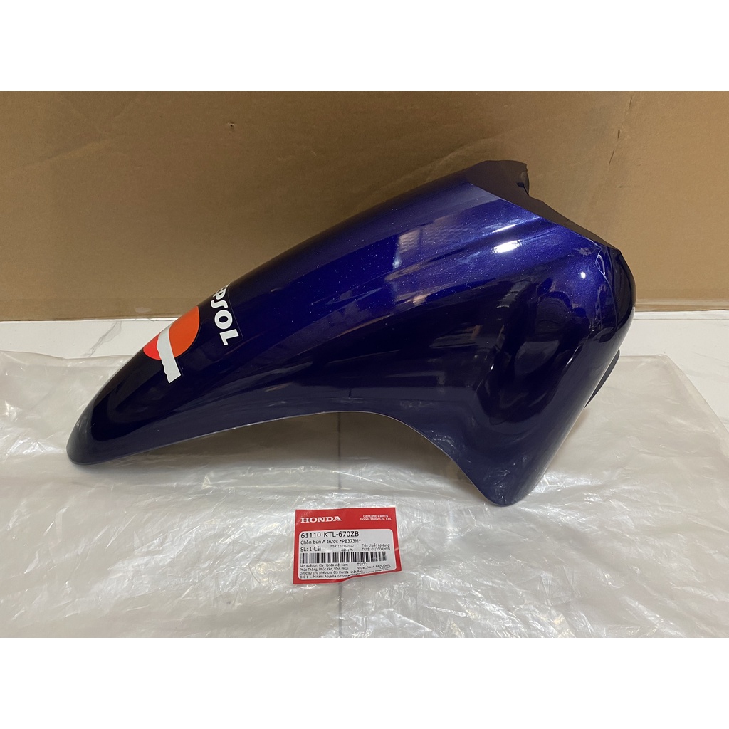 Chắn bùn A trước - dè trước HONDA WAVE RS REPSOL màu Xanh . 61110KTL670ZB