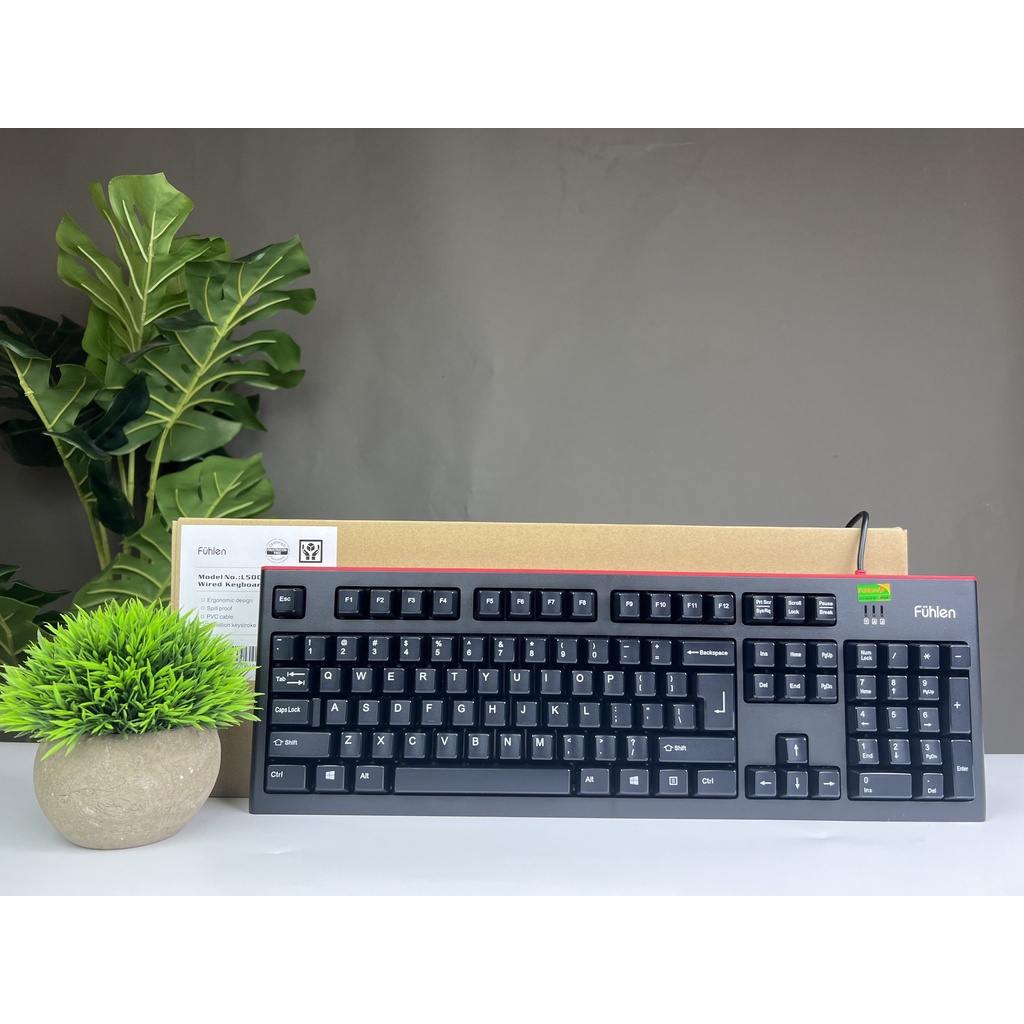 Bàn phím máy tính có dây Fuhlen L500S văn phòng chính hãng Fuhlen gaming - Hàng chính hãng bảo hành 2 năm