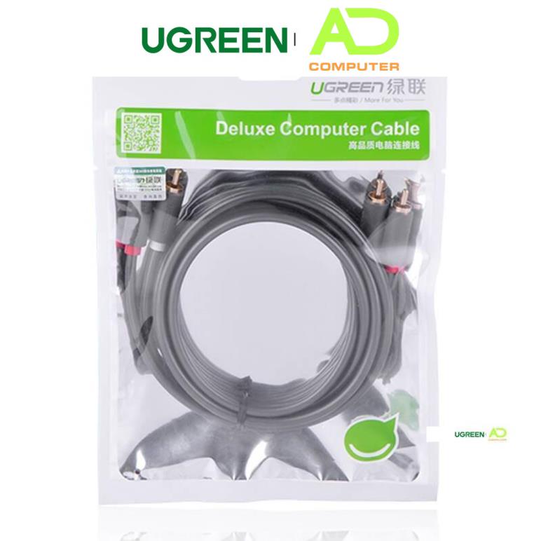 Cáp Audio 2 đầu RCA UGREEN AV104 - Hàng phân phối chính hãng - Bảo hành 18 tháng