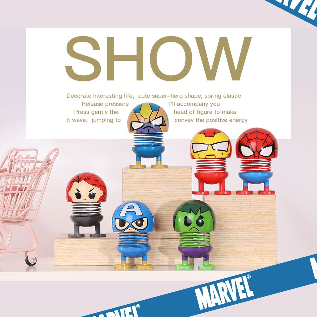 [Mã LIFECPMALL giảm 12% đơn 250K] Tượng nhỏ trang trí có lò xo Miniso Marvel - Hàng chính hãng