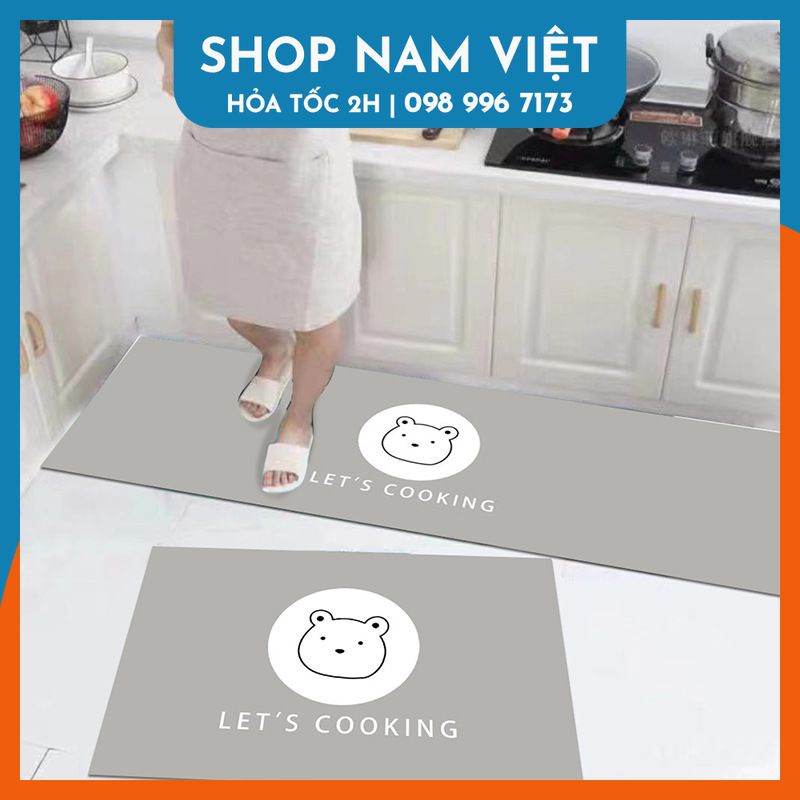 Bộ thảm nhà bếp NAVIVU siêu thấm nước, chống trơn trượt tối giản hiện đại