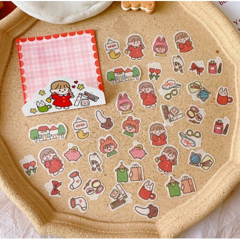 Set 20 Miếng Dán Hình Gấu Đáng Yêu Sticker DIY Trang Trí Cực Dễ Thương Chống Thấm Nước