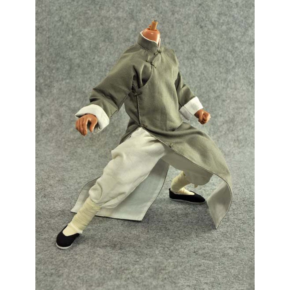 Bộ Quần Áo Kung Fu Màu Xám / Đen 12 "Cho Mô Hình Búp Bê 12"