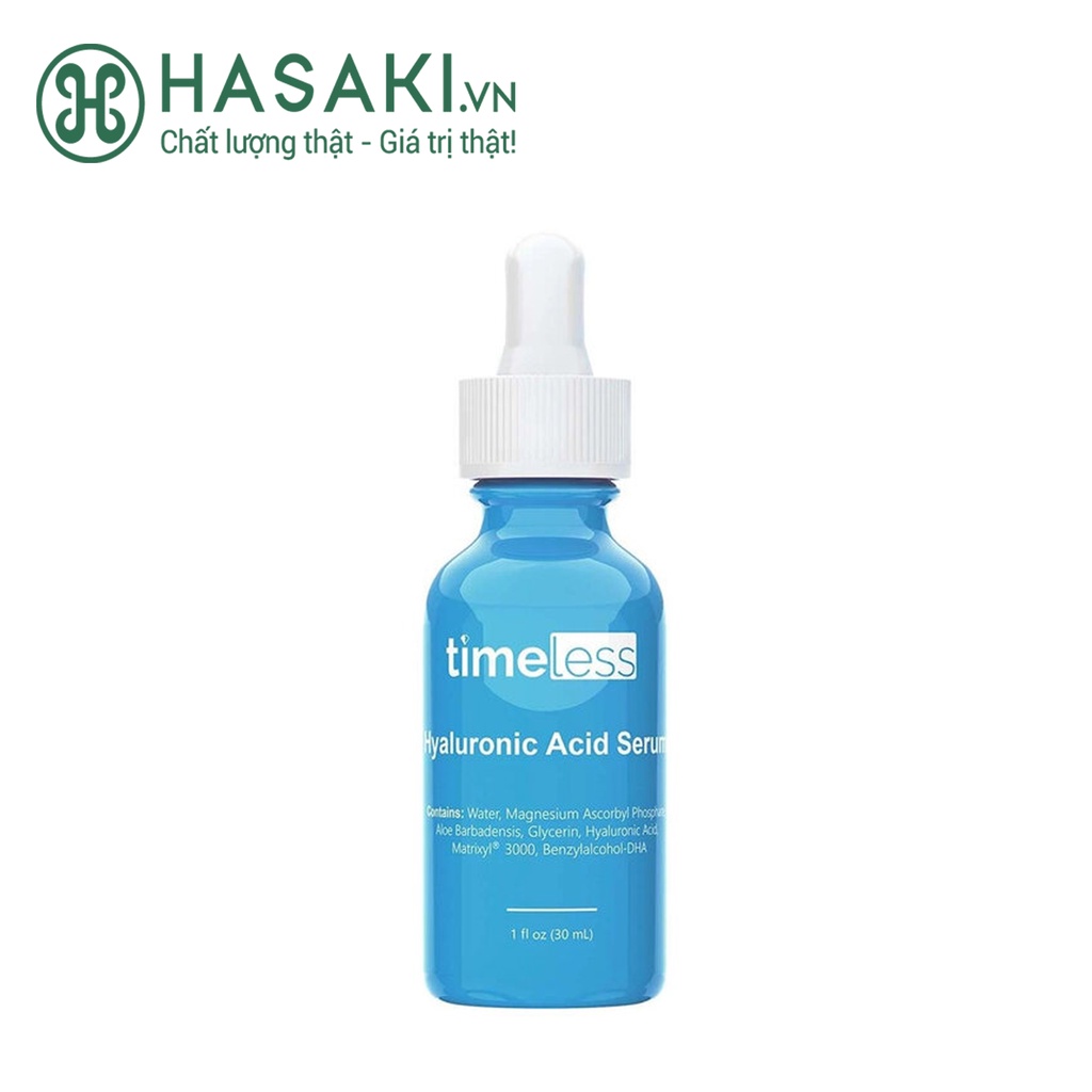 Serum Timeless HA + Vitamin C Cấp Ẩm, Làm Sáng Da 30ml Hasaki Sản phẩm chính hãng