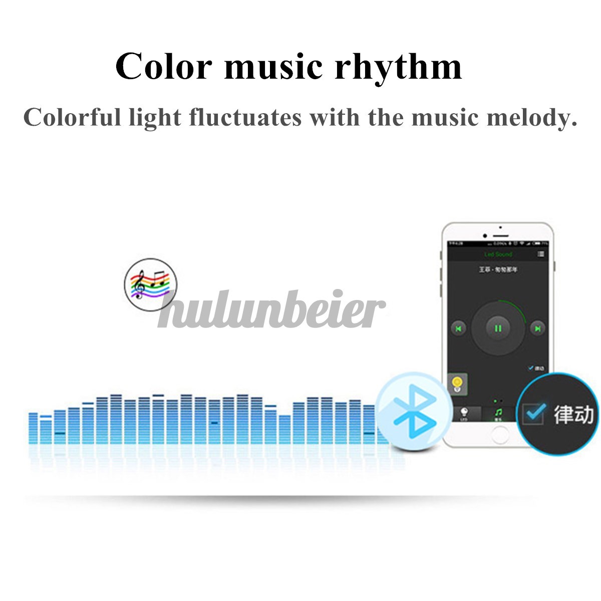 Đèn Led Gắn Trần Nhà Có Kết Nối Bluetooth 40cm 24w