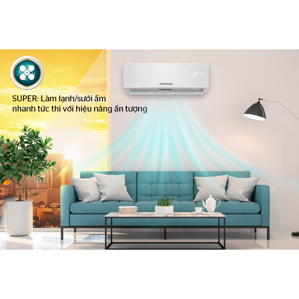 Điều hòa không khí hai chiều 18000BTU SUNHOUSE SHR-AW18H110