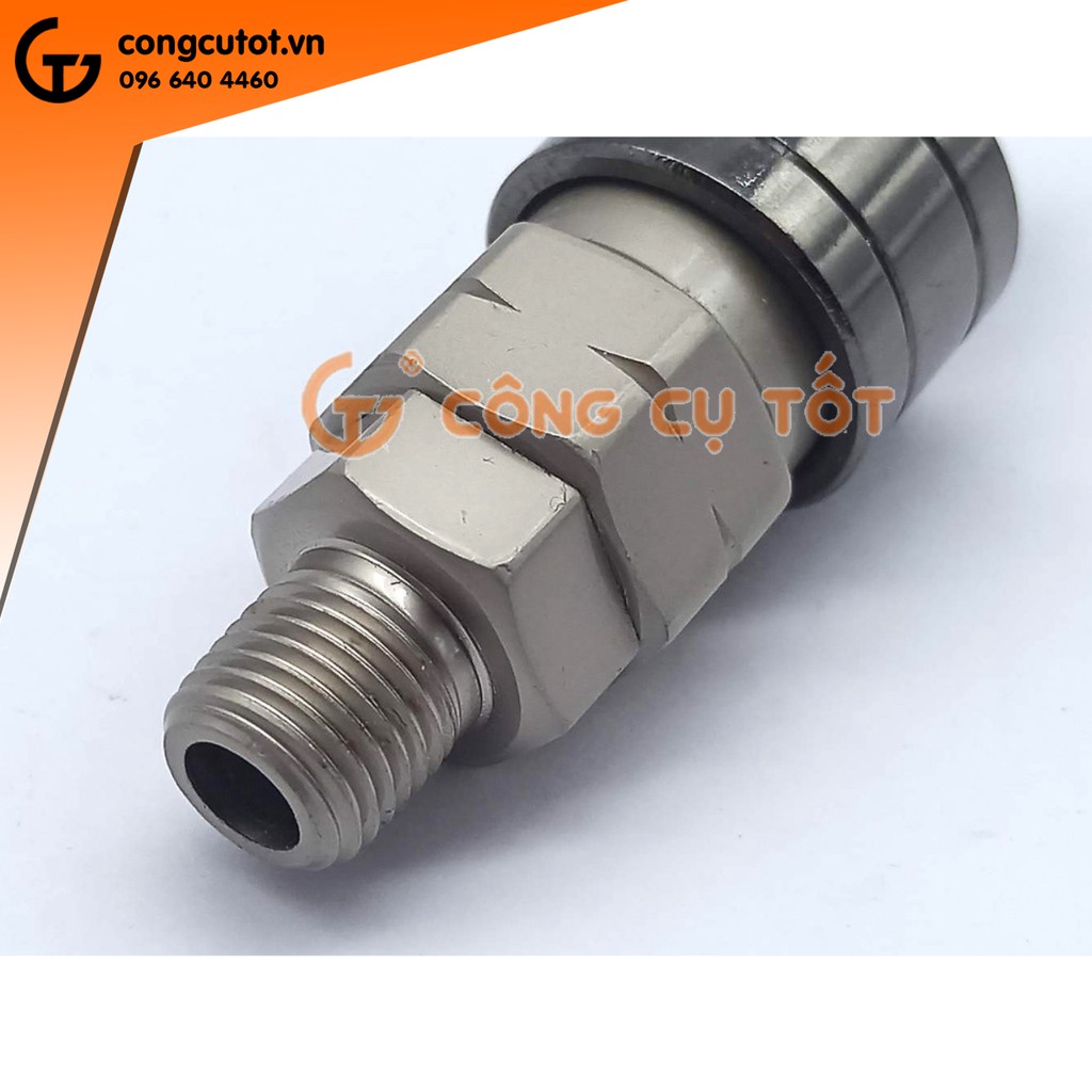 Đầu nối dây hơi tự động WASAKI Nhật ( ren trong ren ngoài tùy chọn)