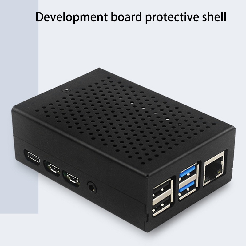 Bộ Tản Nhiệt Bằng Hợp Kim Nhôm Kèm Lưới Tản Nhiệt Chuyên Dụng Cho Raspberry Pi 4B