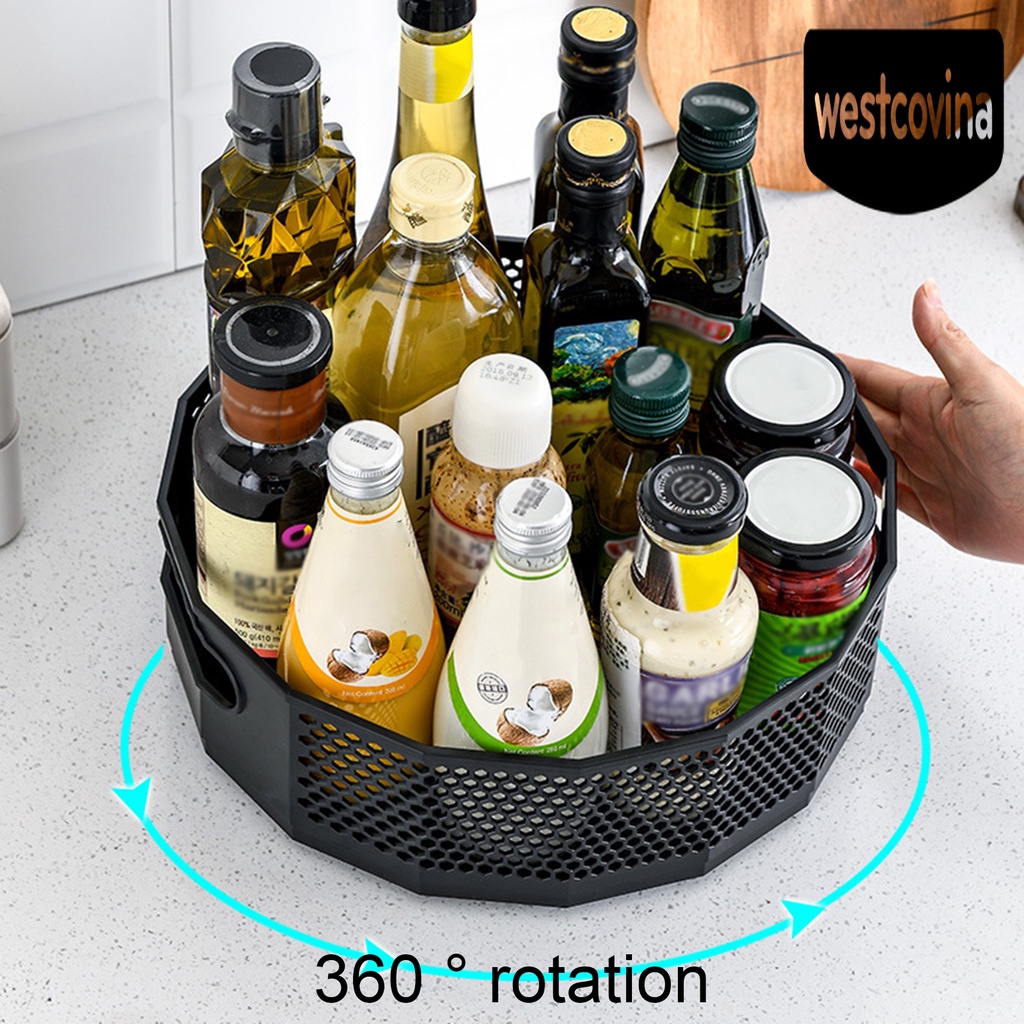 [Hot]☀ Hộp Đựng Gia Vị Bằng Nhựa Đa Chức Năng Xoay 360 Độ Cho Nữ
