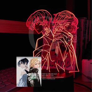 [Đèn Ngủ Anime] Đèn Ngủ Anime LED 3D Tokyo Revengers Manjiro Sano Type 01 ATKR0101 16 màu tùy chỉnh, quà tặng sinh nhật