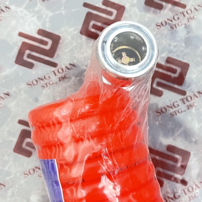 [DÂY HƠI KHÍ NÉN] Dây hơi bơm xe; dây hơi khí nén hình dạng xoắn lò xò có gắn đầu ổ bi kết nối _ Màu cam .
