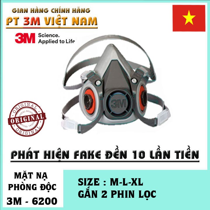 Mặt nạ phòng độc 3M 6200 (CHƯA PHIN)