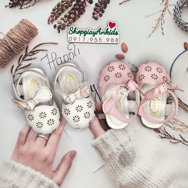 Dép cho bé gái tập đi, sandal rọ cho bé gái 6 tháng đến 18 tháng
