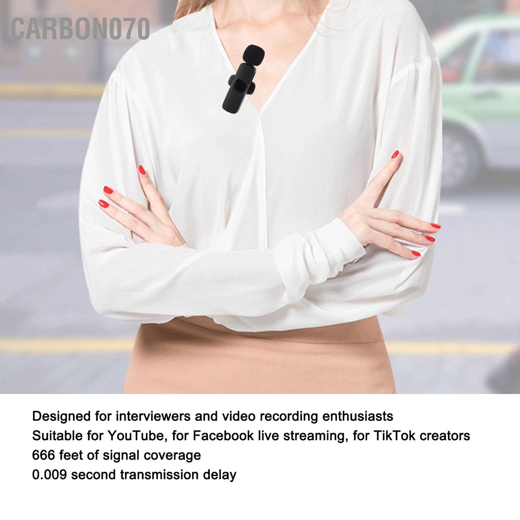 Carbon070 Micrô không dây Một ống Hai cắm và chạy Giảm tiếng ồn nhỏ