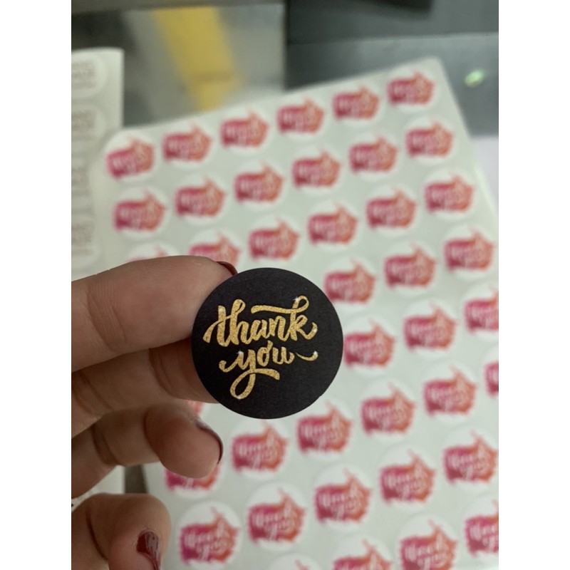 10 TỜ = 450 TEM DÁN “ THANK YOU” - TRÒN 2.5 cm