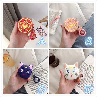 SAILOR MOON LUNA Vỏ Đựng Bảo Vệ Hộp Sạc Tai Nghe Airpods 1 / 2 Hình Thủy Thủ Mặt Trăng