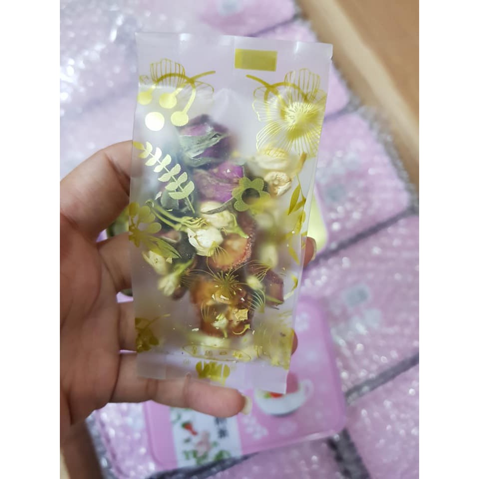 Set 10 gói Trà Hoa Hồng Hoa Lài Sơn Trà - Trà Giảm Mỡ Đẹp Da (HỘP THIẾC) | BigBuy360 - bigbuy360.vn