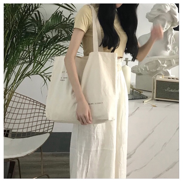 Túi vải canvas "ST Vincent" style Hàn Quốc | Ginkgo Totebag