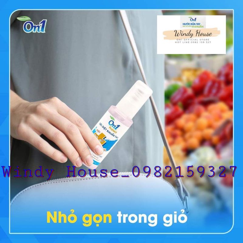 [Có Vòi Nhấn Tiện Lợi] Gel rửa tay khô sạch khuẩn On1 60ml Hương Bamboo Charcoal