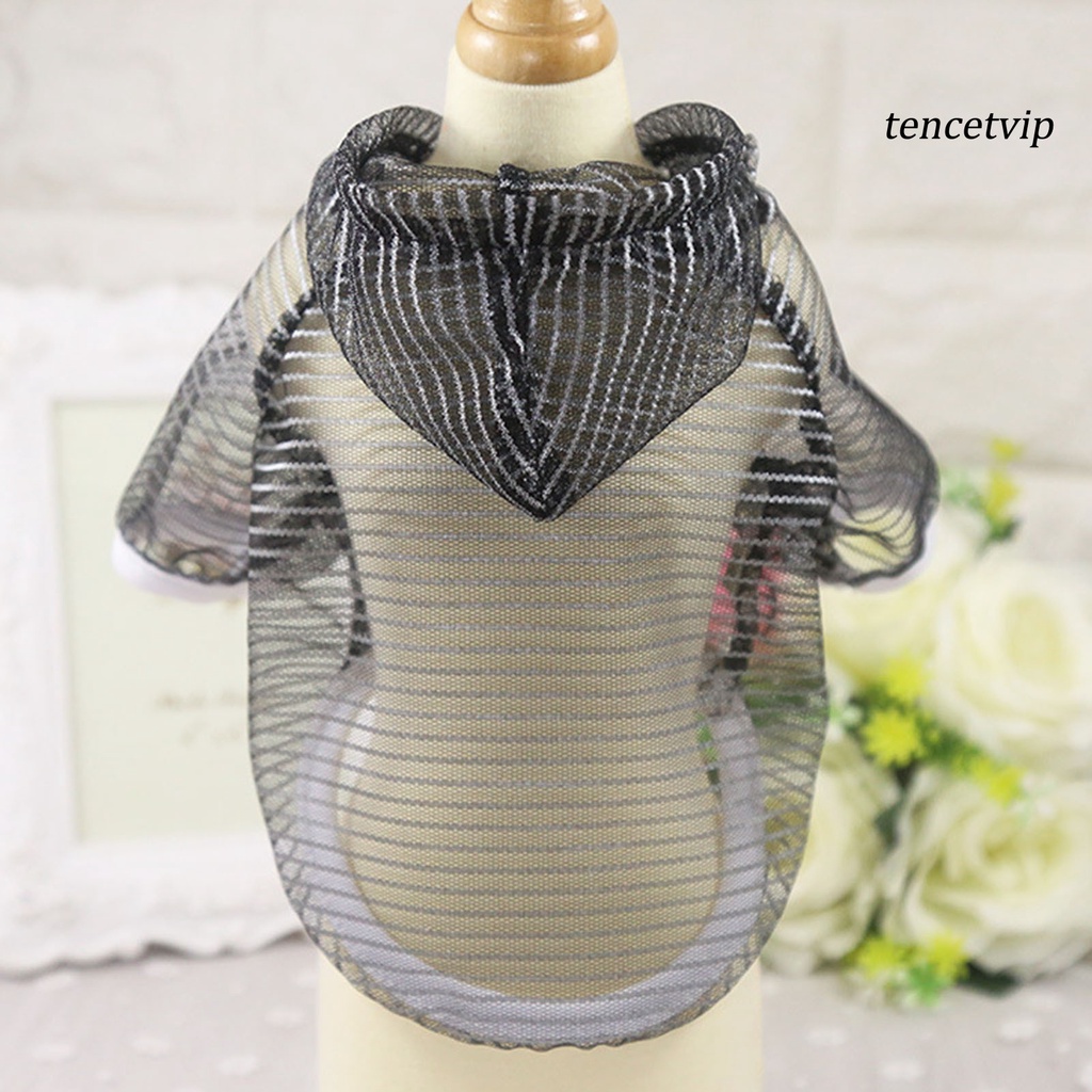 Áo Chống Nắng Có Mũ Trùm Đầu Bằng Polyester In Họa Tiết Mùa Hè Cho Cún Cưng