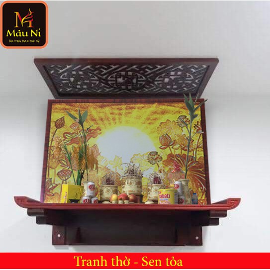 TRANH DÁN TƯỜNG MÂU NI 61x81cm, 81x107cm, 89x127cm, 89x153cm trang trí cho Bàn thờ ,vách thờ
