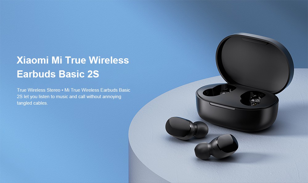 Tai nghe Xiaomi mi earbuds basic 2s không dây cảm ứng chạm Bluetooth 5.0 TWS có cổng USB C