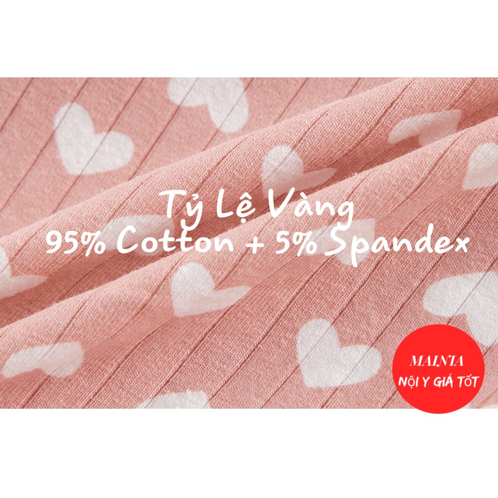 [Có Size M] Quần Lót Nữ Cotton 5 Kiểu Hoạ Tiết Trái Tim Dễ Thương Cao Cấp Loại 1 Mainia Shop