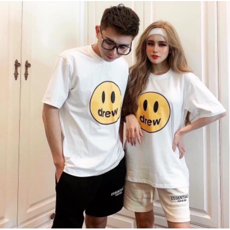 Áo thun nam nữ Unisex tay lỡ, form rộng Freesize, chất cotton, thoáng mát, thấm hút, hình mặt cười | BigBuy360 - bigbuy360.vn