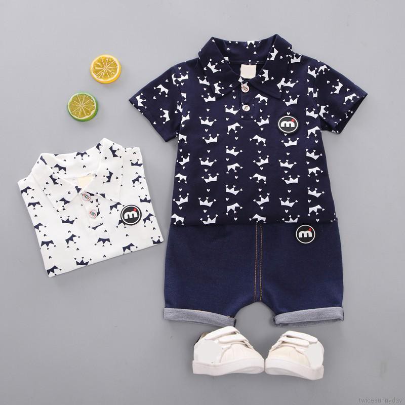 Set áo thun ngắn tay + Quần short cho bé trai