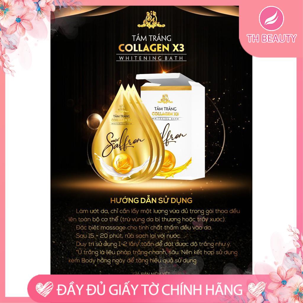 &lt;Thật 100%&gt; Tắm Trắng Collagen X3 Mix Saffron