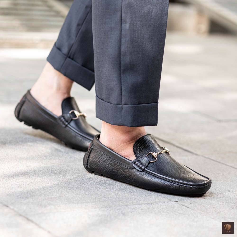 Giày Lười Nam Da Bò DON ITALO, Đế Khâu, Nhẹ, Mềm, Êm, Mát  , Bảo Hành Trọn Đời
