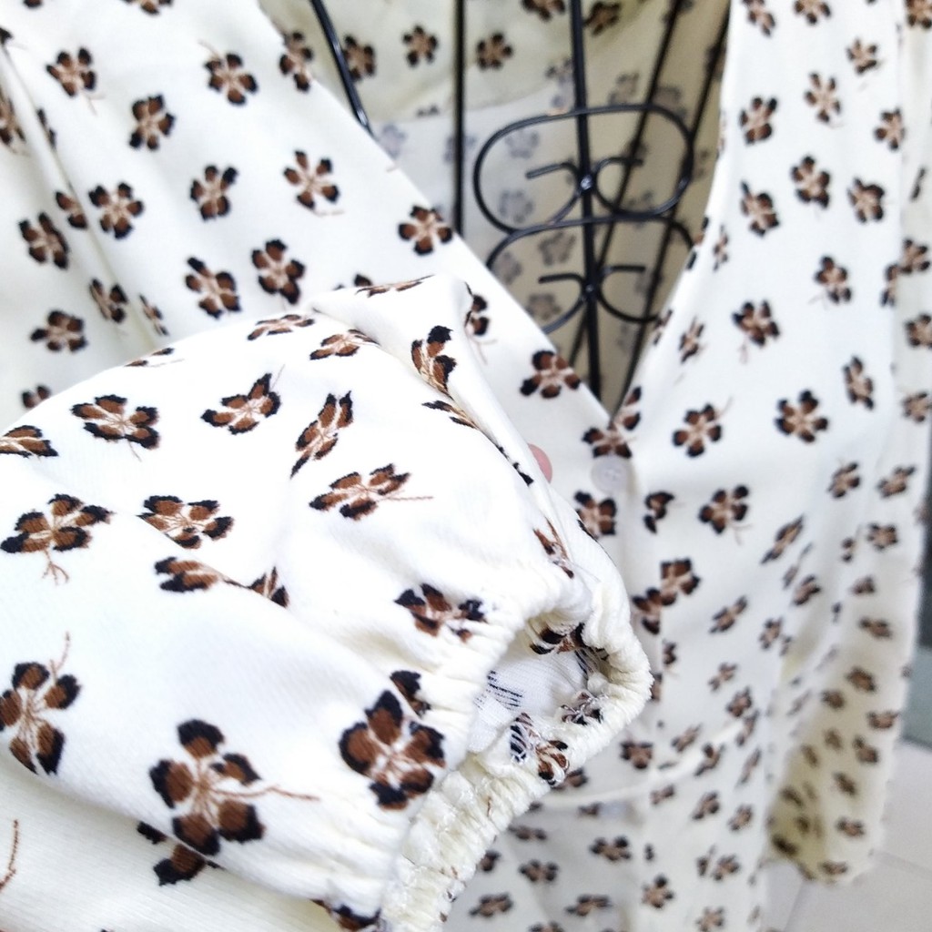 Váy nhung tăm họa tiết hoa phượng vỹ nâu | BigBuy360 - bigbuy360.vn