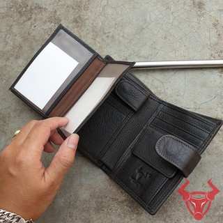 Ví Đứng Nút Bấm Da Bò Thật VDB21-NĐ
