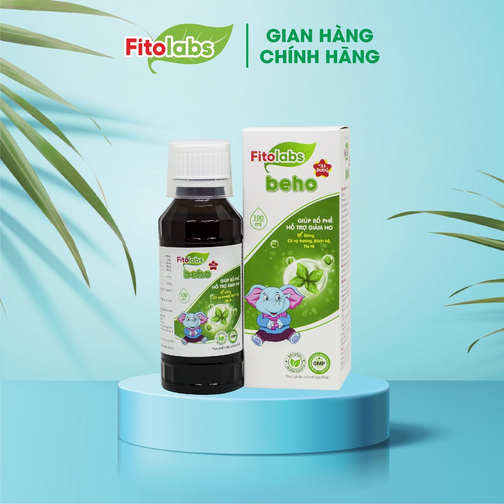 Siro Ho Thảo Dược Fitolabs Beho Cho Bé Giúp Giảm Ho, Long Đờm, Bổ Phế Hết Đau Rát Họng Lọ 100ml FITO16