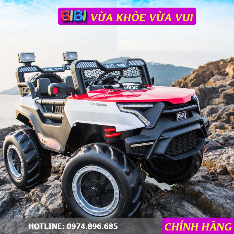 Xe Ô Tô Địa Hình Điện Trẻ Em BJQ 008 Cho Bé Từ 1 Tuổi Siêu Khỏe, 2 Chỗ Ngồi, Tự Lái Và Điều Khiển Từ Xa