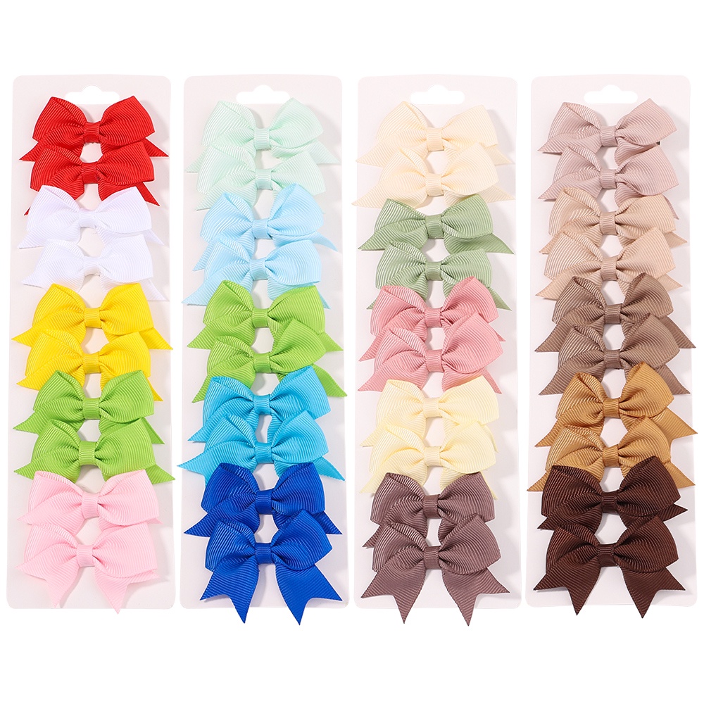 Set 10 kẹp tóc nơ KIDSBOWS nhiều màu sắc xinh xắn dễ thương cho bé gái