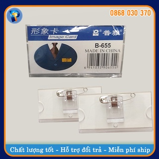 Mặt thẻ mica - b655 / bảng tên, chức danh, mặt phù hiệu trong suốt