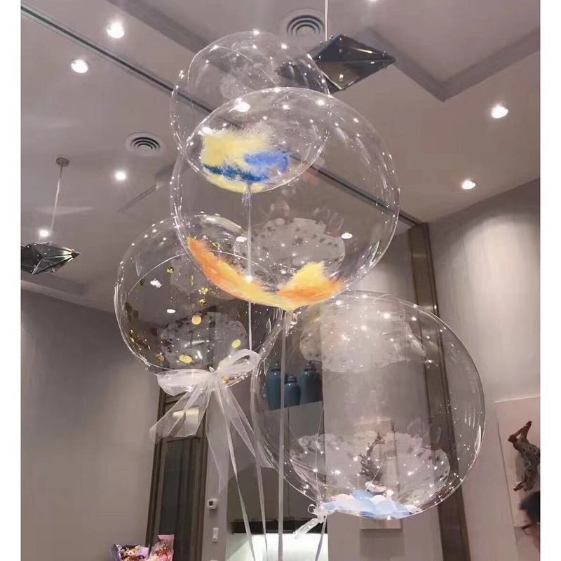 Bong bóng trong suốt 18-36inch chất lượng cao/ Dây đèn nhiều màu sắc dành cho trang trí tiệc tùng