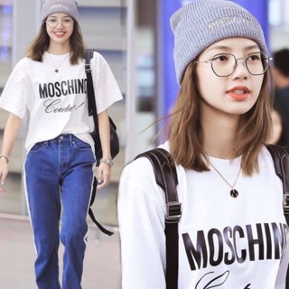 [HOT] [Có Hình Thật] Áo thun Moschino Cheap Moment với Lisa, Blackpink
