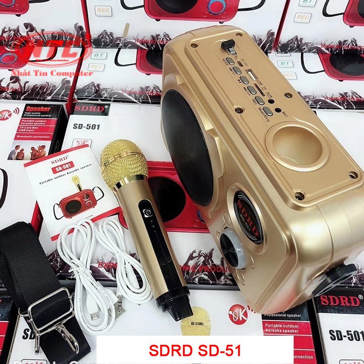 Loa karaoke xách tay kèm micro SDRD SD-501 công suất 14W  Xgia sàn