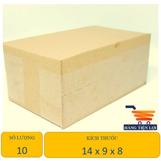 Bộ 10 thùng carton sóng B cứng size D 14 x R 9 x C 8