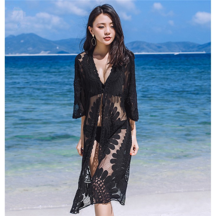 Áo khoác Cardigan hoạ tiết thêu chống nắng cho phái nữ