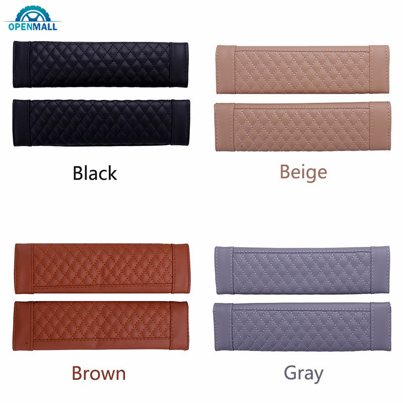 Set 2 miếng đệm da giả cho dây an toàn trang trí trên xe hơi
