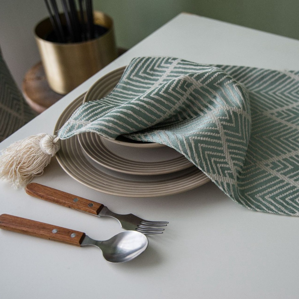 Khăn Trải Bàn Họa Tiết Gợn Sóng Phong Cách Bắc Âu Độc Đáo