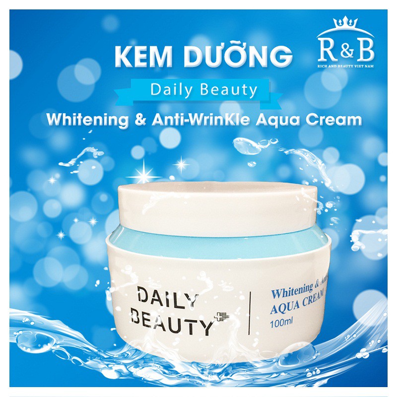 Kem Cấp Ẩm AQUA - DAILY BEAUTY Chính Hãng, Chống Lão Hóa, Kem Cấp Nước, Dưỡng Ẩm Vượt Trội, Giúp Trẻ Hóa Da - NhungStore