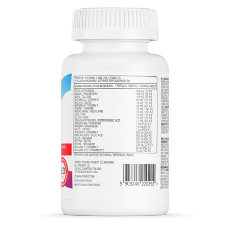 OSTROVIT VITAMIN VIT&amp;MIN 100% FORTE - MULTI VITAMIN TỔNG HỢP HÀM LƯỢNG CAO CHO NAM GIỚI (120 VIÊN)