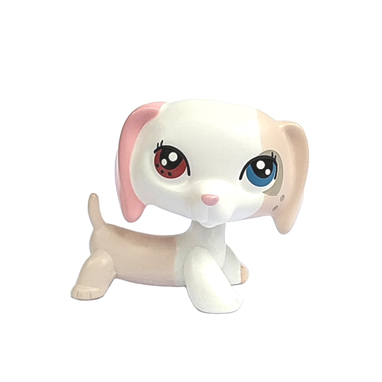 LPS Đồ Chơi Rare Pet Shop Custom Made OOAK Puppy Dog Dachshund Spot Mắt Khác Nhau Hình