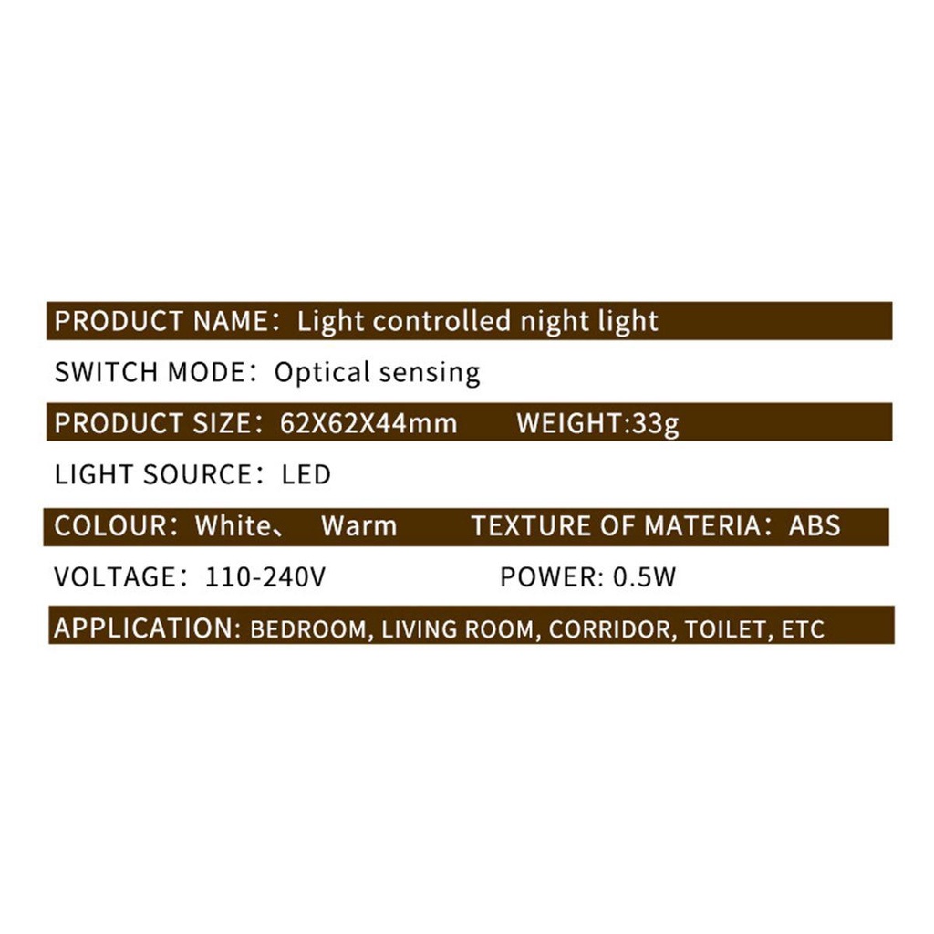 JARRED Đèn Hành Lang Ban Đêm Nhiều Màu Sắc Phích Cắm US EU