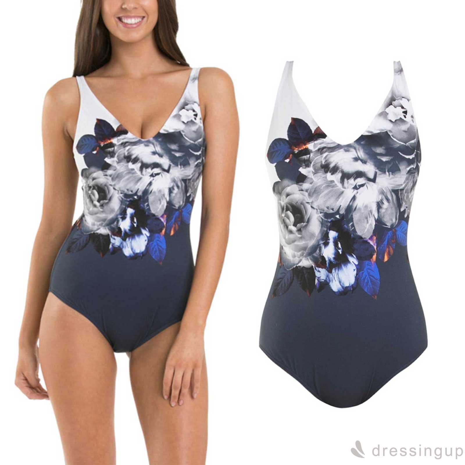 Đồ Bơi Một Mảnh Cổ V Họa Tiết Hoa Cho Nữ